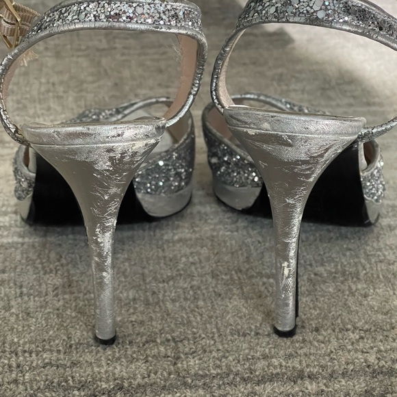 Browns ID made in Italy silver sparkle pump shoe - Picture 5 of 9